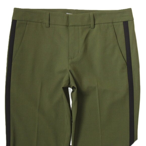 NWT Vince Side Strapping Tuxedo Trouser in Fir Tree Stretch Wool Pants 4 - Picture 3 of 10